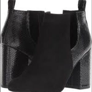 black suede & snake steve madden nayna booties